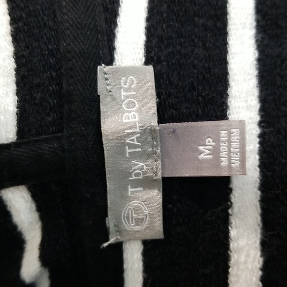 Petite MP Talbots super stretchy black and white casual cardigan size medium P - Picture 11 of 14